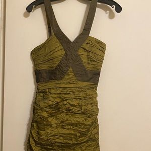 BCBG sexy cocktail dress ! Olive Green size 4